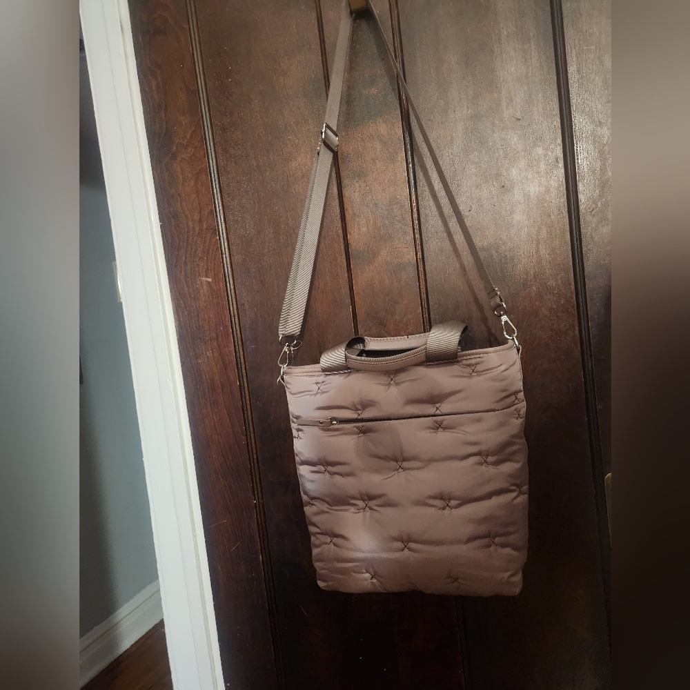 Elegant Taupe Quilted Women's Bag